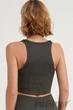 Топ бесшовный в рубчик GIULIA Halter Top Rib KHAKI S/M Хаки - изображение 2