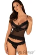 Комплект - топ з трусиками-бікіні Obsessive Ivannes set L/XL Чорний - зображення 1