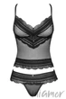 Комплект - топ з трусиками-бікіні Obsessive Ivannes set L/XL Чорний - зображення 3