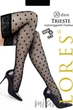 Чулки тюль с принтом "Сердечки" LORES TRIESTE 20 3/4 Nero - изображение 1