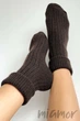Носки теплые шерстяные в рубчик Lambswool 8011 35-40 Темно-бежевые - изображение 2