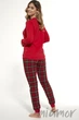 Пижама женская с новогодним принтом Family Look 671/306 Family Time 2XL Красно-черная - изображение 3