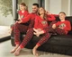 Пижама для девочки с новогодним принтом Family Look 594/159 Family Time 110/116 Красно-черная - изображение 5