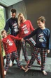 Піжама для дівчинки з новорічним принтом Family Look 592/172 SNOWMAN 134/140 Червона - зображення 6
