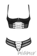 Комплект еротичний з відкритим доступом Obsessive Roxelia set otwarty M/L Чорний - зображення 2