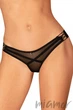 Трусики-стринг полупрозрачные сеточка Obsessive Roxelia XL/XXL Черные - изображение 1