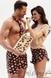 Женская пижама с принтом Конфеты Family Look 365/296 Chocolat S Бежевая - изображение 4