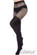 Колготки имитация чулок Annes Mia 60 den 3/4 Чёрный - изображение 3
