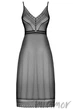 Комбинация прозрачная Obsessive Estiqua chemise M/L Черная - изображение 3