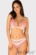 Комплект белья кружевной Obsessive Bloomys Set L/XL Розовый/Экри - изображение 1