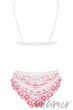 Комплект белья кружевной Obsessive Bloomys Set L/XL Розовый/Экри - изображение 4