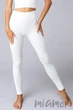 Леггинсы бесшовные в рубчик с пуш-ап эффектом GIULIA Leggings RIB Push Up Bianco S/M Белые - изображение 1