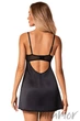 Сорочка жіноча з трусиками Obsessive Serena Love chemise M/L Чорна - зображення 3
