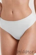 Трусики бесшовные в рубчик GIULIA Brasilian briefs RIB Bianco L/XL Белые - изображение 2