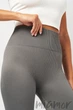 Леггинсы в рубчик с пуш-ап эффектом GIULIA Leggings RIB Push Up Poppy Seed S/M Темно-серые - изображение 3