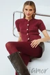 Колготки плотные с узором Gabriella Celest 80d 5 Bordo - изображение 1
