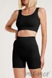Шорти короткі в рубчик з ефектом пуш-ап GIULIA SHORTS RIB SHAPE S/M Чорні - зображення 3