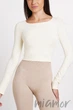 Кроп-топ с длинными рукавами INSECRET CROP TOP ARCTIC WOLF S/M Молочный - изображение 1