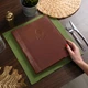 Папка для меню листов А4 Inko Horeca Кожаная с твёрдой обложкой и кожаными уголками ШМ10А4 Коричневый - изображение 1