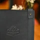 Кожаная папка А4 Inko Horeca с фиксацией на резинке и кобурным винтом из кожи Crazy Horse ШМ07А4 Черный - изображение 5
