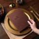 Папка для меню A5 Inko Horeca кожаная с ХДФ ШМ13А5 Коричневый - изображение 1