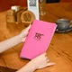 Кожаная папка А5 Inko Horeca для меню с фиксацией на резинку ШМ06А5 Розовый - изображение 9