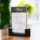 Тейблтент А5 акриловый Inko Horeca с дубовым основанием TT418A5 Черный - изображение 3