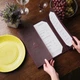 Кожаный трифолд для меню А4 Inko Horeca и двумя полями для половины ½ А4 ШМ17А4 Бордовый - изображение 4