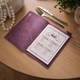 Кожаная папка А5 Inko Horeca с фиксацией на резинке и кобурным винтом ШМ07А5 Темно Фиолетовый - изображение 8