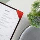 Папка для меню А4 Inko Horeca Кожаная с твёрдой обложкой и угловыми креплениями ШМ08А4 Ярко Красный - изображение 8