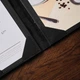 Трифолд для меню А4 Inko Horeca Кожаный с тремя полями и угловыми креплениями ШМ15А4 Черный - изображение 7