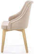 Krzesło do kuchni i salonu Halmar Toledo 2 Beżowe/Dąb miodowy (5905248122567) - obraz 2