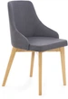 Krzesło do kuchni i salonu Halmar Toledo Grafitowe/Dąb miodowy (5905248122666) - obraz 1