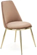 Krzesło do kuchni i salonu Halmar K460 ze złotym stelażem Beżowe (5905248125773) - obraz 1