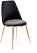 Krzesło do kuchni i salonu Halmar K460 ze złotym stelażem Czarne (5905248125780) - obraz 3