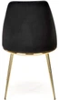 Krzesło do kuchni i salonu Halmar K460 ze złotym stelażem Czarne (5905248125780) - obraz 6