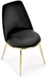 Krzesło do kuchni i salonu Halmar K460 ze złotym stelażem Czarne (5905248125780) - obraz 8