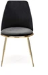 Krzesło do kuchni i salonu Halmar K460 ze złotym stelażem Czarne (5905248125780) - obraz 12