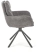 Стілець для кухні та вітальні Halmar K495 обертальний Попелястий (5905248125957) - зображення 11