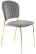 Krzesło do kuchni i salonu Halmar K499 ze złotym stelażem Popielate (5905248126046) - obraz 1