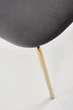 Krzesło do kuchni i salonu Halmar K499 ze złotym stelażem Popielate (5905248126046) - obraz 3