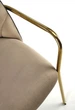 Krzesło do kuchni i salonu Halmar K500 ze złotym stelażem Beżowe/Czarne (5905248126060) - obraz 4
