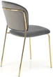 Krzesło do kuchni i salonu Halmar K499 ze złotym stelażem Popielate (5905248126046) - obraz 8