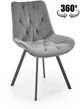 Krzesło do kuchni i salonu Halmar K519 obrotowe Popielate (5905248126404) - obraz 1