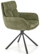 Стілець для кухні та вітальні Halmar K495 обертальний Оливковий (5905248131903) - зображення 7