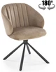 Krzesło do kuchni i salonu Halmar K533 obrotowe Cappuccino (5905248132238) - obraz 1