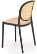 Стілець для кухні Halmar K529 пластиковий Чорний/Натуральний (5905248132139) - зображення 6