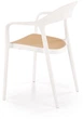 Krzesło do kuchni Halmar K530 plastikowe z podłokietnikami Białe/Naturalne (5905248132146) - obraz 5