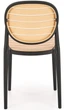 Стілець для кухні Halmar K529 пластиковий Чорний/Натуральний (5905248132139) - зображення 9