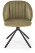 Стілець для кухні та вітальні Halmar K533 обертальний Оливковий (5905248132245) - зображення 8